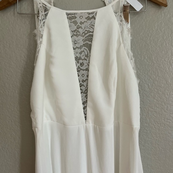 Romantic Mood White Lace Sleeveless Maxi Dress - Picture 6 of 10